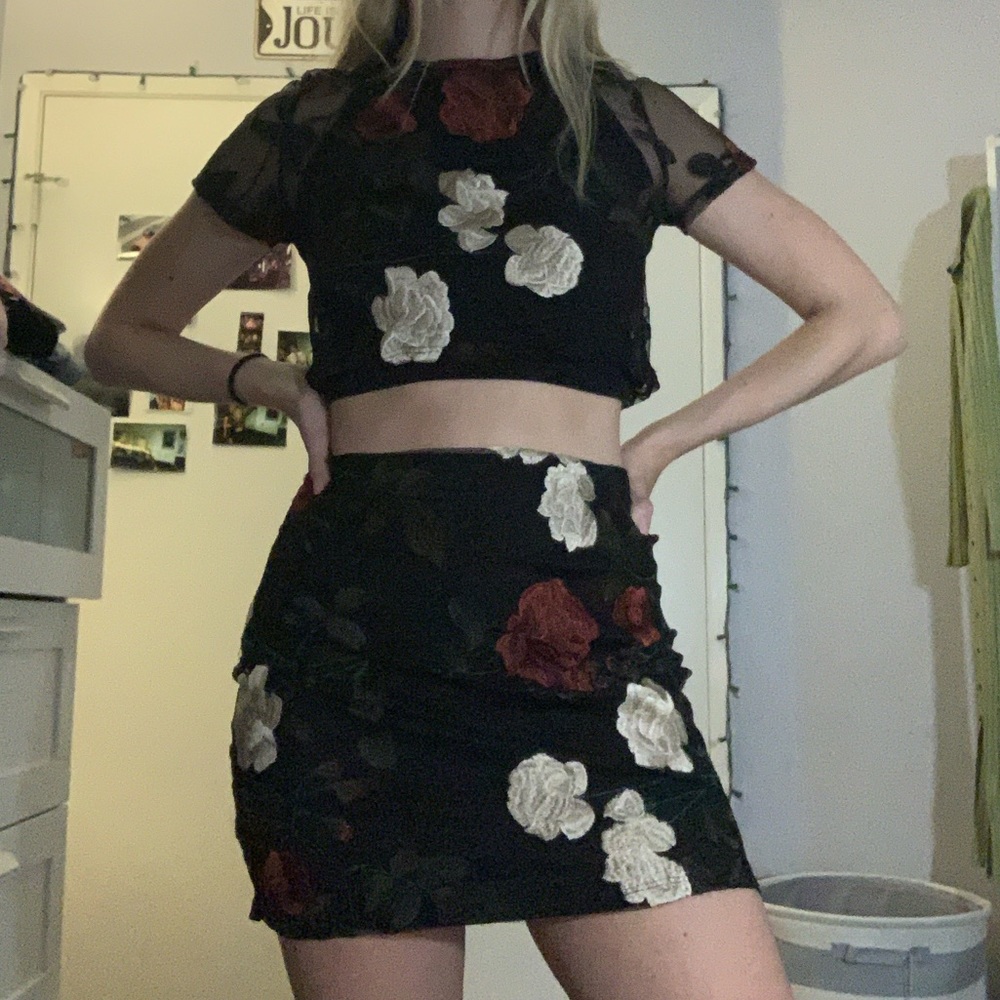 Tobi floral two piece dress